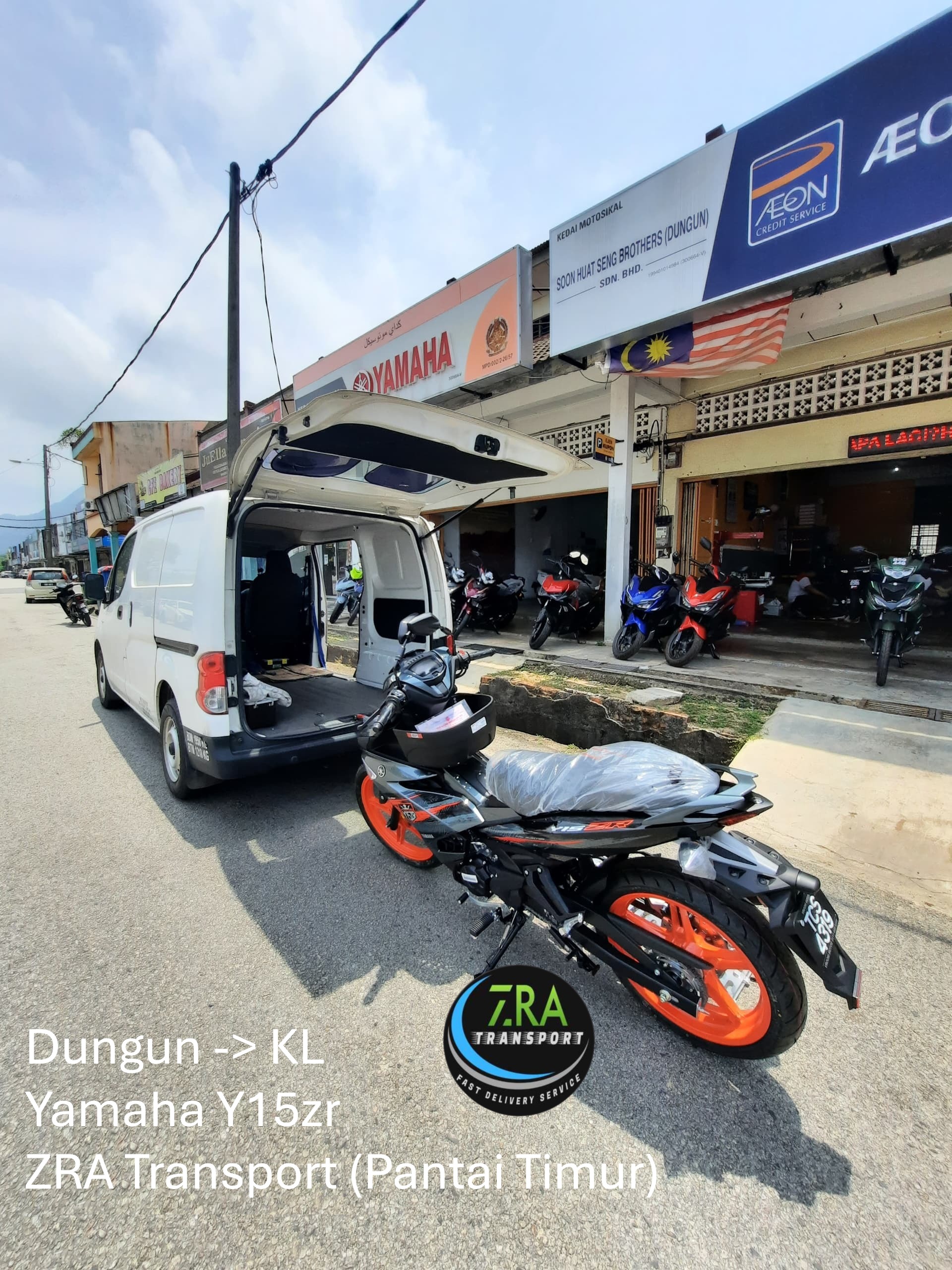 Penghantaran motor 8 oleh ZRA Transport